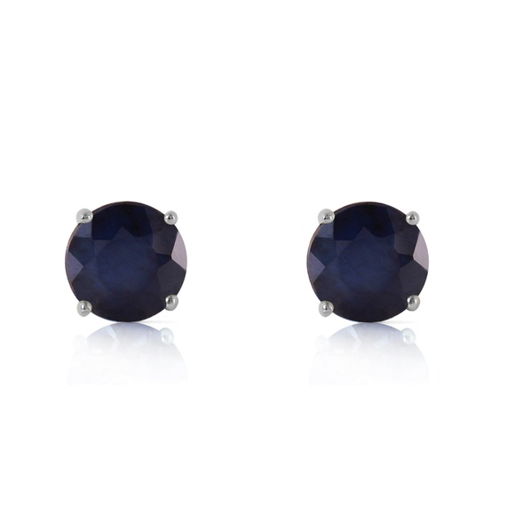 Galaxy Gold Products Jewelry - GOLD STUD EARRINGS WITH NATURAL SAPPHIRES